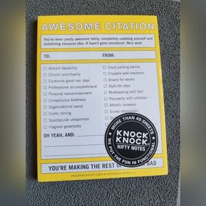 Knock Knock Nifty Notes Awesome Citation Pad